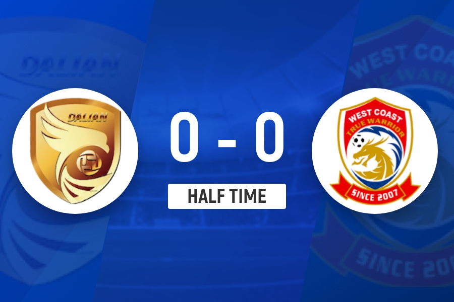 半場-大連鯤城0-0青島西海岸 劉小龍遠(yuǎn)射造險宋琛抽射中柱