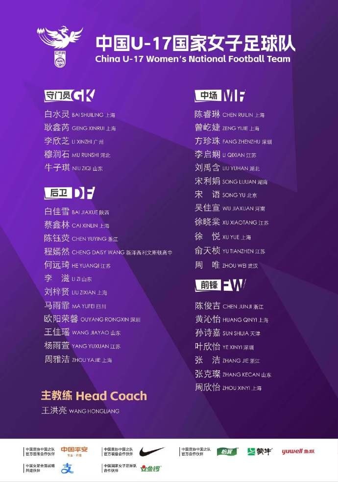U-17國家女子足球隊將于2025年6月22日至8月5日進行集訓