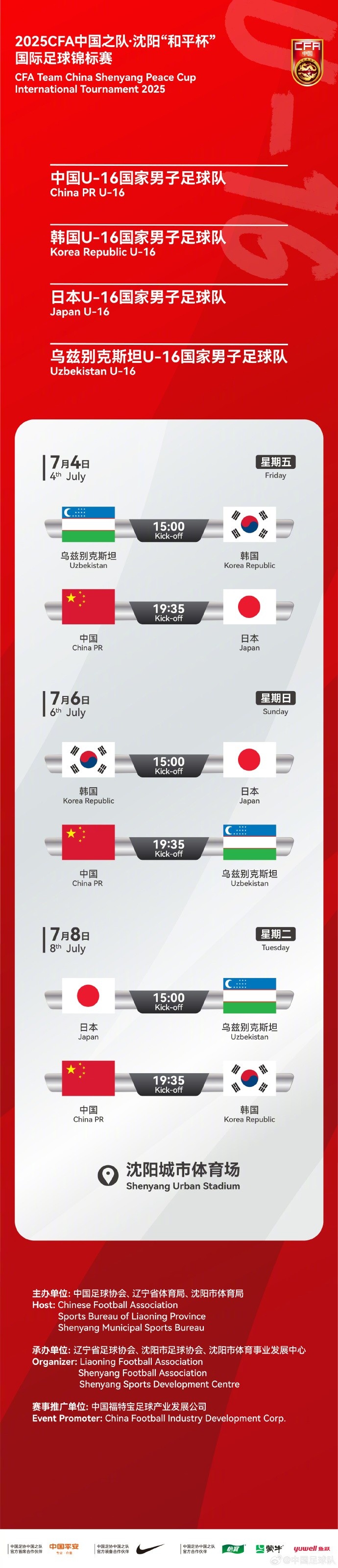 日韓烏茲別克參賽！馬德興：這三隊基本接近最強陣容參加和平杯